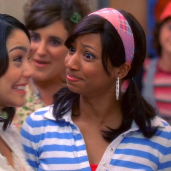 2000s Striped Half Sleeve Polo Shirt ASO Taylor McKessie High School Musical 2 - Picture 7 of 9